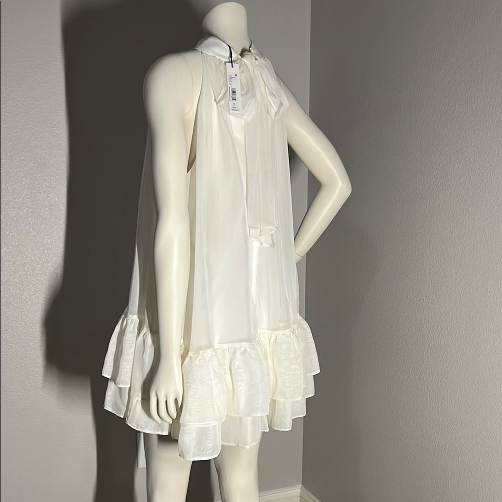 Alice + Olivia New Elegant White Ruffle Dress Size Small $149 OBO - Picture 1 of 10